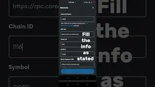 HOW TO ADD CORE CHAIN TO YOUR METAMASK WALLET