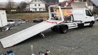 Abschleppwagen, Hydraulische Schiebeplattform auf Mercedes Sprinter, WOLFRENT