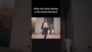 When My Friend Catches a Fish Across The Pond #bass #fishing #short #shorts #fyp #outdoors