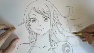 How to Draw Nami | Step By Step Pencil Drawing Tutorial | One Piece 🌊🧭🏴&zwj;☠️