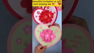 Beautiful gift or invitation card making ida😍❤️ #diy #viralreels #new #creative #craft #origami #fyp