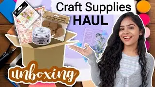 Unboxing Itsy-Bitsy Art & Craft supplies | MDF, Decoupage, paints Haul