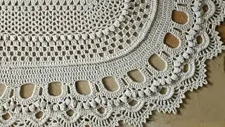 Crochet Table Runner l Oval Shape Table Runner Pattern l  Oval  Lace Table Runner Pattern