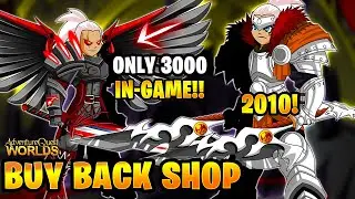 I bought *ULTRA RARE* Items in My AQW BUY BACK SHOP! Main Account Items Review!