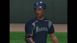 MVP baseball 2005 mini game (Ichiro Suzuki イチロー　practices his batting )and home run game