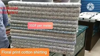 Linen cotton type shirt cloth, printed design, white background, simple & cool, classy, nice prints.