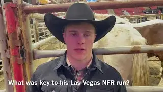2025 NFR bareback average champ Sam Petersen visits prior to Chase Hawks Rough Stock Rodeo
