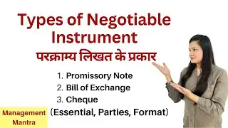 Types of Negotiable Instruments