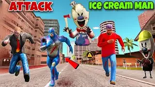 Ice Cream Uncle Attack On Rope Hero In Vice Town | Ice Scream 8: Final Chapter | Black Spider 2.0