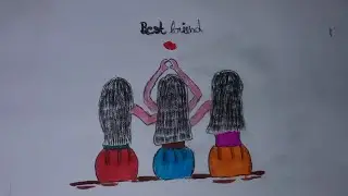 TanuRiya Mittal is live How to\nDraw three best 🧡 Friends