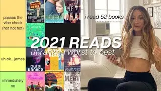 ranking every book i read in 2021 (52 books) 📚