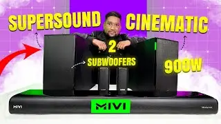 Mivi Superbars Cinematic 900W Dolby 5.2 Soundbar with Dual Subwoofers | Unboxing Review Sound Test