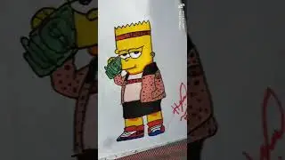 I tried to draw bart Simpson Hypebeast! (#shorts )