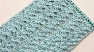 Crochet Tunisian Lacy Shells| Easy Beginner Pattern