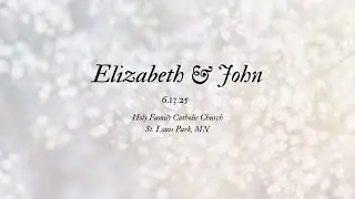 Wedding Mass of Elizabeth and John from Holy Family Catholic Church.