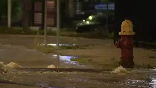 Downtown Detroit water main break