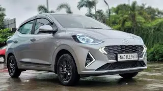 BEST MODIFIED HYUNDAI AURA IN SILVER COLOR WITH PROJECTOR, ALLOYS & ORVMS