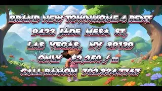BRAND NEW TOWNHOME 4 RENT 9423 JADE MESA, LAS VEGAS, NV 89139 ONLY  $2,250/m CALL RAMON 702-334-7767