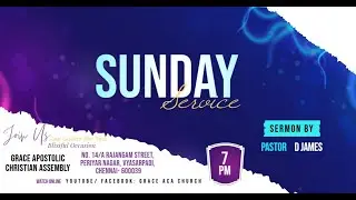 LIVE | 25/01/2026 | SUNDAY EVENING SERVICE | GRACE ACA CHURCH | PR D JAMES |