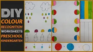 DIY Color identification worksheets for kindergarten | Worksheets for LKG UKG and Nursery kids