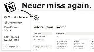 How to use Notion to track your Subscriptions