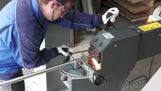 Gel&auml;nderhandlauf schleifen mit dem Radienschleifmodul GRIT GXR von FEIN (Bandschleifer GRIT GX75 2H)
