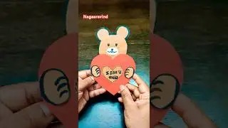 DIY Cute Teddy Day Card🧸#creativecorner1066