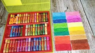 Unboxing & Reviewing Camel (Camlin) 50 Shades Oil Pastel Colours With Reusable Plastic Box