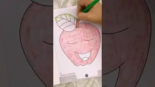 🍎 Cute Apple Colouring with Crayons 🖍️ #howtocolorforkids #colouringvideoforkids #coloringforkids