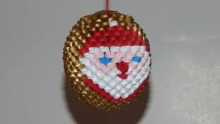How to make 3d origami globe with Santa Claus part1