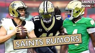 Saints Rumors On Derek Carr & Alvin Kamara TRADE + Draft Jeremiyah Love Or Sign Breece Hall? Q&A