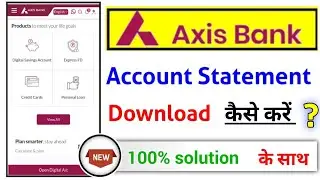 axis Bank Account statement download online 2023, axis bank mini statement download