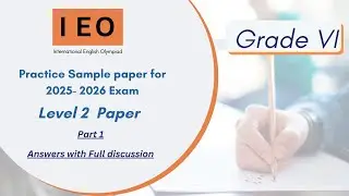 International English Olympiad (IEO)  Level 2- SOF previous year paper for Class 6 - Part 1