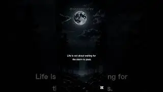 Life's not about waiting for the storm to  pass #foryou #lifequotes #life #inspiration #motivation