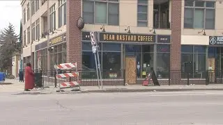 Coffee Shop Windows Smashed In