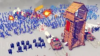 SWAT ARMY 👮 vs ⚔️ 200 MELEE ARMY TOWER DEFENSE &mdash; TABS 🔥