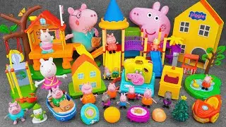 91 Minutes Satisfying with Unboxing Cute Peppa Pig Super Playground & Treehouse Playset | ASMR