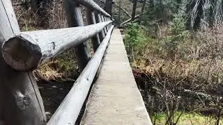 (4K UHD) HIKING HIGHLIGHTS - Crossing Over Abbot Creek Rustic Log Bridge in Spring & Jade Jubilee!