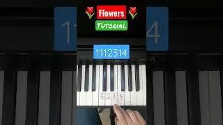 Flowers tutorial on piano #shorts #piano #tutorial #flowers #mileycyrus