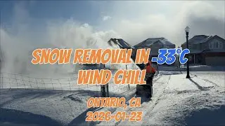 🇨🇦 ❄️ Snow Removal in &minus;33&deg;C Wind Chill #winter #coldweather #shovelingsnow #canada #hardwork