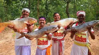 Rithe Fish Curry and Vape Fish Curry cooking for village people | villfood Kitchen