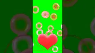 hearts effects on green screen #animation #background#greenscreen#music#changebackground#chromakey