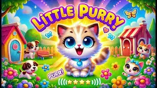 Little Purry Cat Fun: Rhyming song with animated characters | Perfect For Kids