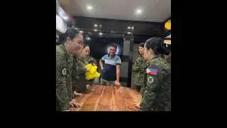 Dropping small gift with my workmate 