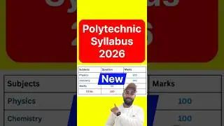UP Polytechnic Entrance Exam Syllabus 2026 | Polytechnic Syllabus 2026 | #polytechnic #shorts #short