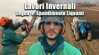 Farm Vlog#14 | Lavori Invernali: Legna e Spandimento Liquami | New Holland T5.115 e  T6.175