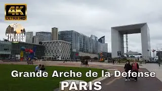 EXPLORING PARIS La D&eacute;fense Skycrapers》 Grande Arche de la Defense 2020【4K】