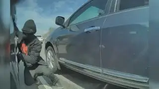 Tesla captures video of masked suspect smash window, steal bag on Jacksonville's Southside