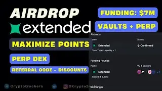 Extended Exchange Airdrop Details | Maximize extended Xpoints | Perpetual trading crypto airdrop now