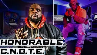 Honorable C NOTE making a beat in the studio